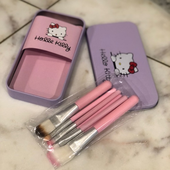 Hello Kitty Makeup Nwt Hello Kitty 7 Piece Mini Pink Makeup Brush